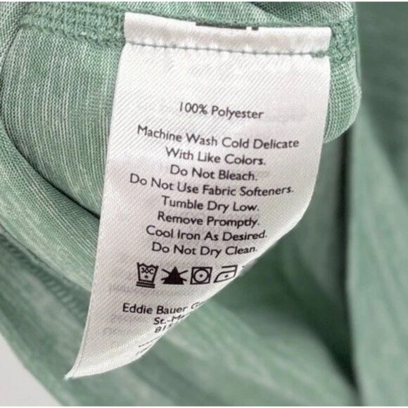 Eddie Bauer Men’s Aqua Green FreeDry Resolution T-Shirt XL Athleisure Comfort - Picture 5 of 7